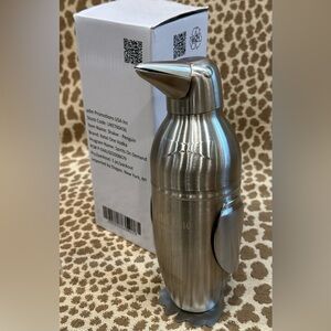 New In Box Rare Penguin Shaped Ketel One 3 Piece Stainless Steel Cocktail Shaker